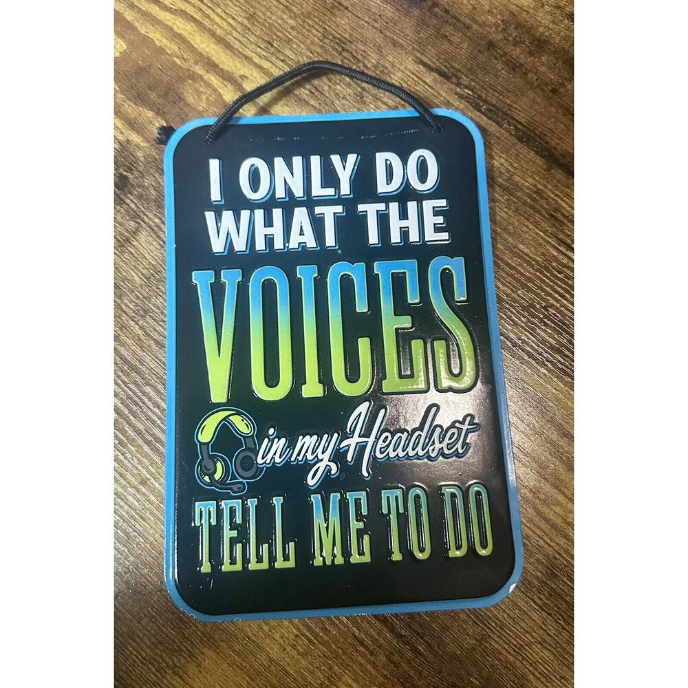 ☀️3/$10 BUNDLE!!☀️ Voices In My Headset Wall Sign Hobby Lobby NWT